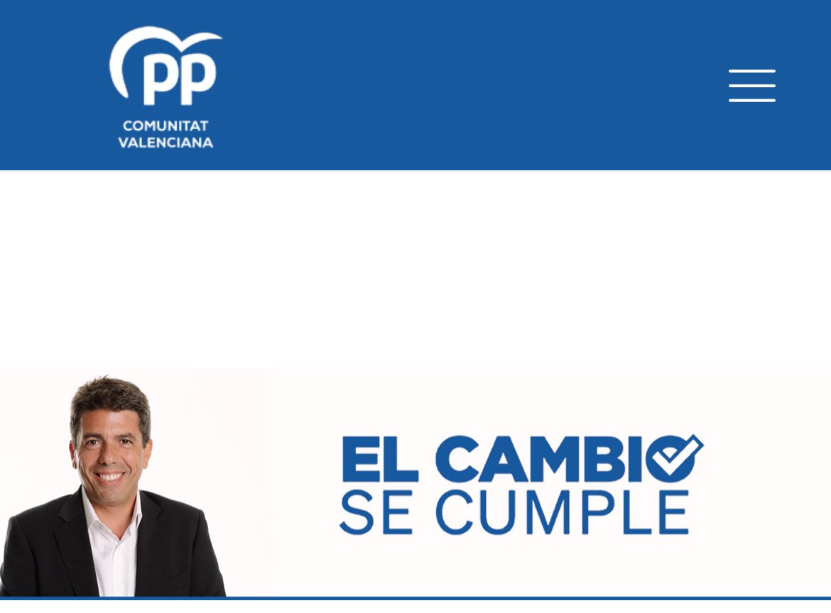 VBranchat's tweet photo. Molt de criticar al ministre però la web del @ppcv no té versió en valencià. Això sí que és ignorar, despreciar i renegar de la llengua valenciana. Espere el comunicat de protesta-ofesa de Lo Gat Prenyat de manera immediata. Estic atent…😉 https://t.co/f9yFpEMPEm