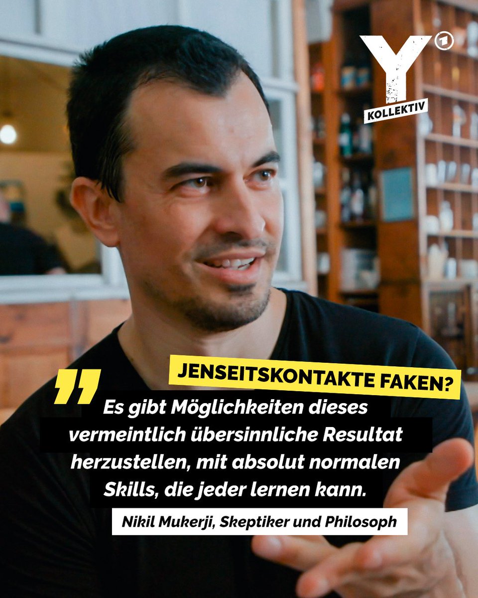"Ruf ins Jenseits – Ist da wer?" 👻

Eine Y-Kollektiv-Reportage von Carolin von der Groeben. Und u.a. mit <a href="/nikilmukerji/">Nikil Mukerji</a> von der #GWUP. 

📺 ardmediathek.de/video/y-kollek…