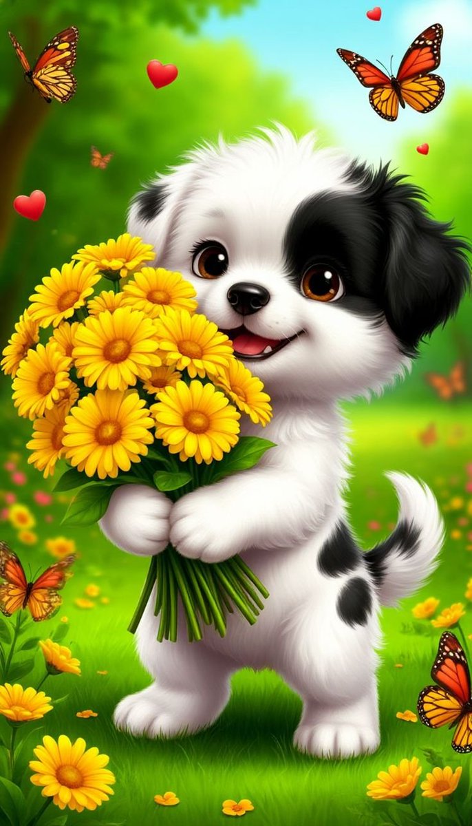 walli_wallis's tweet photo. #Puppy #Funny #AndCute! ☀️🍃🌸🐶🍃💐 https://t.co/Hjdm3vQx5i