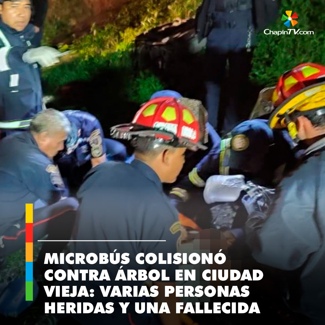 chapintv_'s tweet image. 🚨 #Microbús colisionó contra árbol en Ciudad Vieja, Sacatepéquez: varias personas heridas y una fallecida. ➡️ bit.ly/3VAtaId