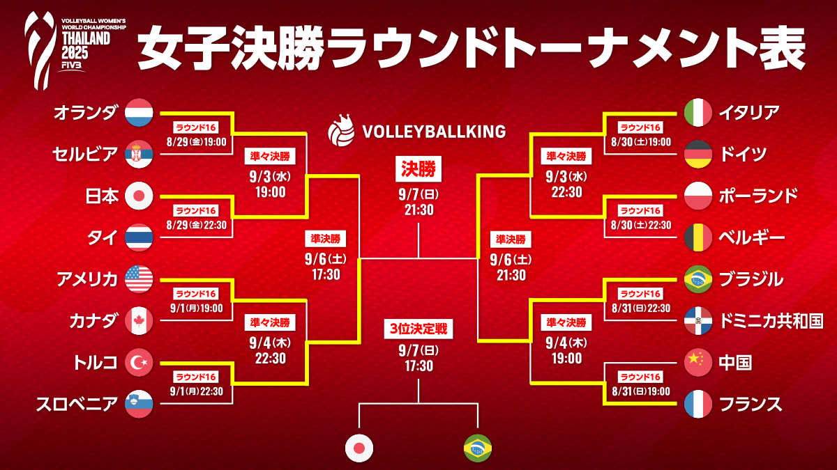 世界 バレー 女子 結果