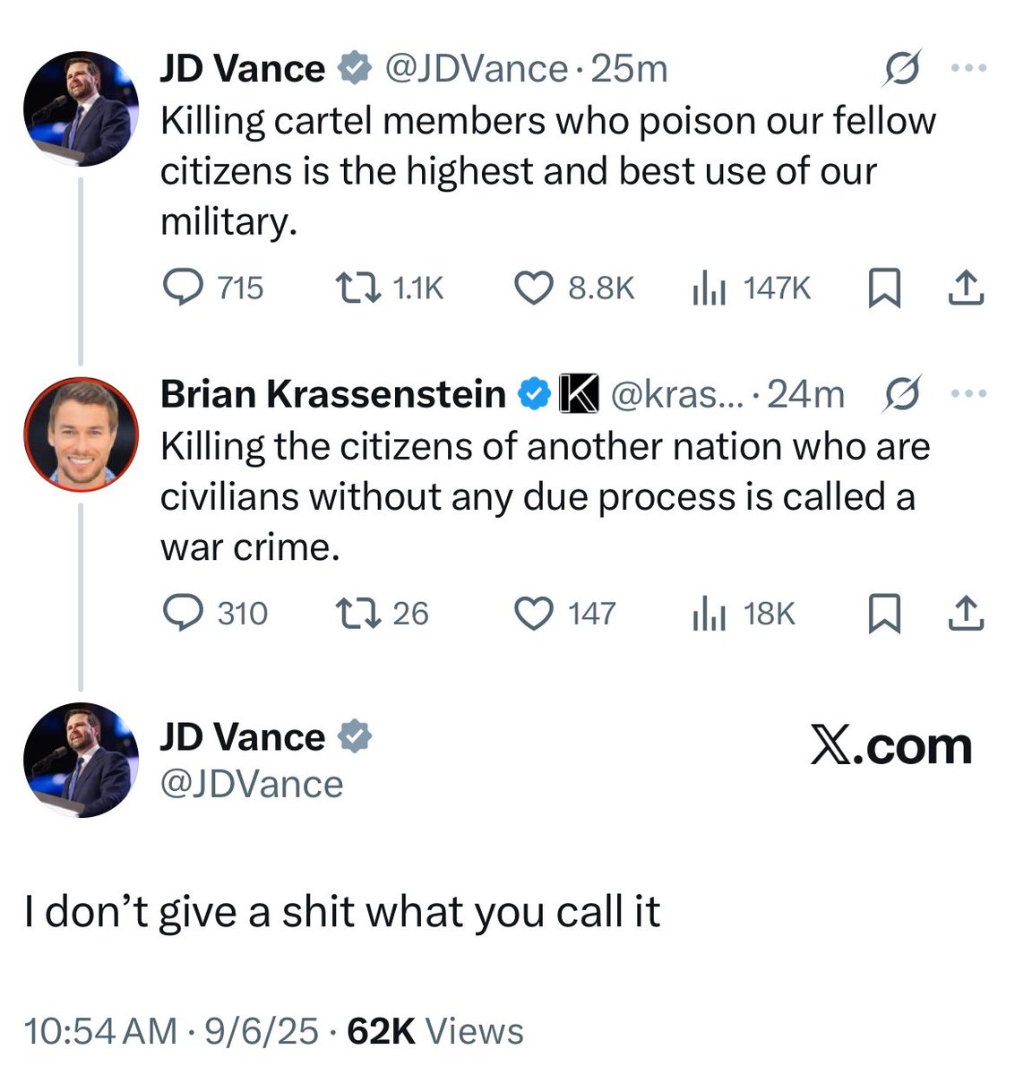 Incredible this is now the Vice President.