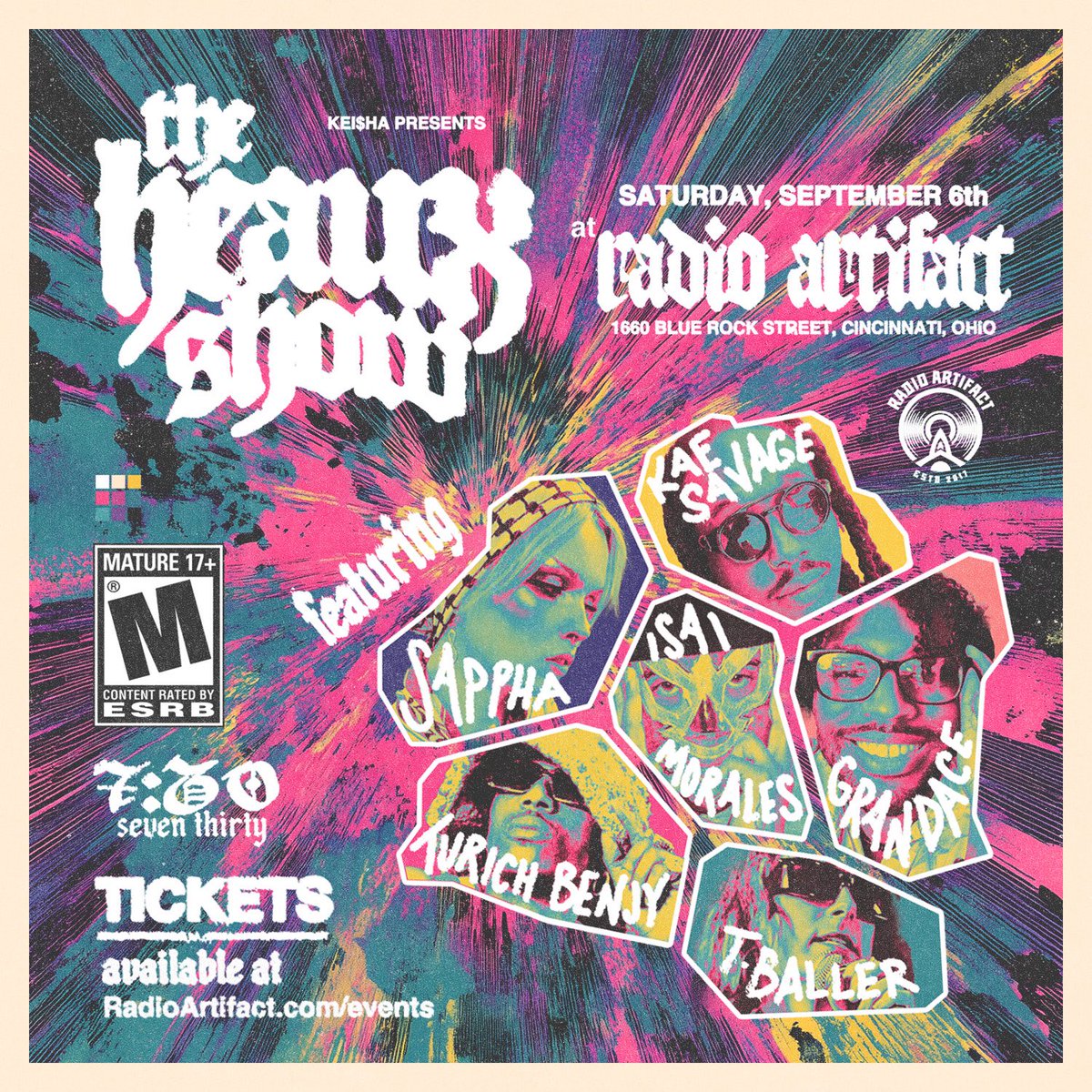 In Cinci tonight for a beautiful lineup put together by the homie <a href="/D_BurgessMusic/">Kei$ha</a>. 

Tickets are available via radioartifact.com/events