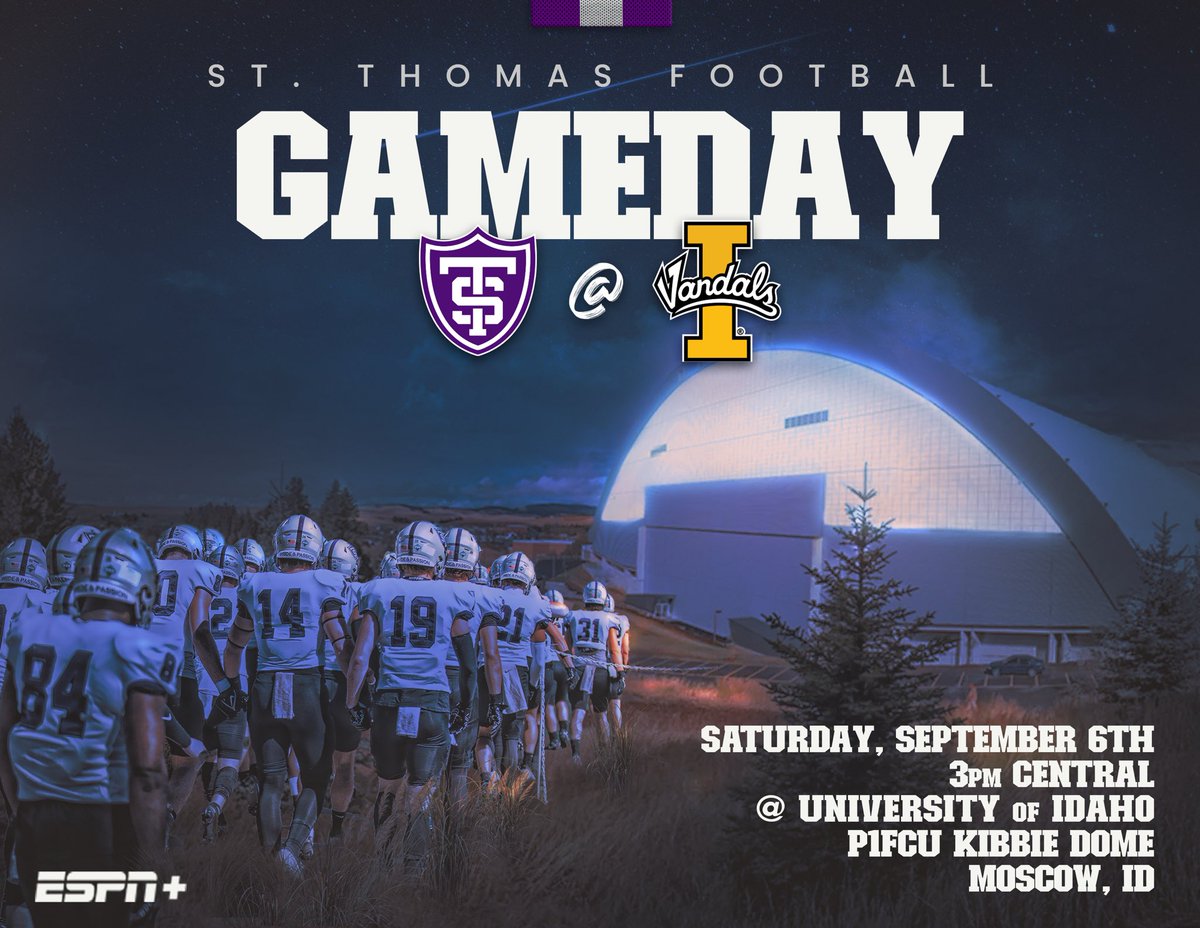 St. Thomas Football (@ust_football) on Twitter photo ๐๐๐๐๐๐๐! ๐ฃโช๏ธโซ๏ธ
๐ <a href="/UST_Football/">St. Thomas Football</a>
๐: <a href="/VandalFootball/">Idaho Football</a> โซ๏ธโช๏ธ๐ก
๐: Moscow, Idaho
๐: 1:00p (3p Central)
๐บ: bit.ly/4p5hQ4B
๐: bit.ly/4m2kGEC
๐ป: bit.ly/4e43jQ2
๐๏ธ: bit.ly/4m7tusX ๐๐๐๐๐๐๐! ๐ฃโช๏ธโซ๏ธ
๐ <a href="/UST_Football/">St. Thomas Football</a>
๐: <a href="/VandalFootball/">Idaho Football</a> โซ๏ธโช๏ธ๐ก
๐: Moscow, Idaho
๐: 1:00p (3p Central)
๐บ: bit.ly/4p5hQ4B
๐: bit.ly/4m2kGEC
๐ป: bit.ly/4e43jQ2
๐๏ธ: bit.ly/4m7tusX