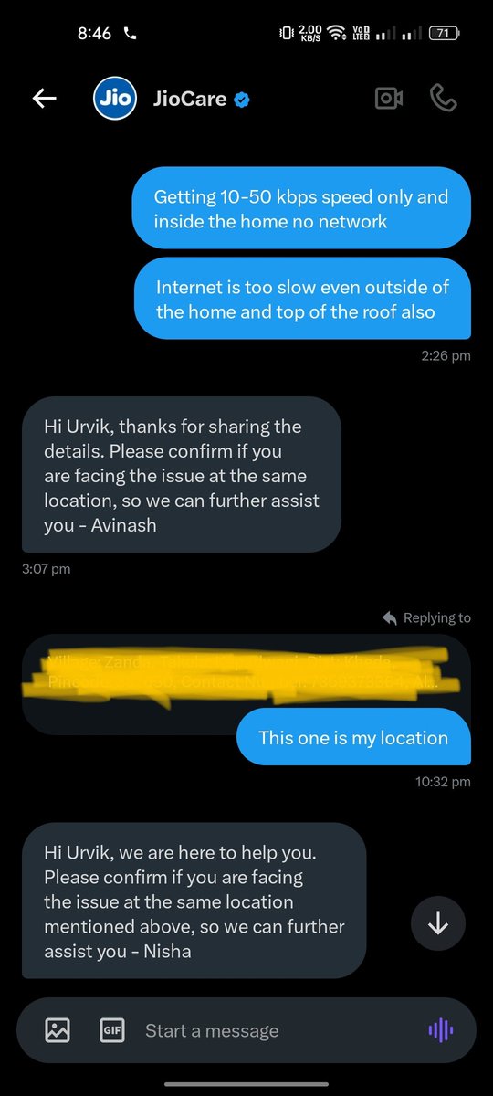 urvikpatel8888's tweet photo. @JioCare @JioCare Here is the DM results from the 19th of July 2025 https://t.co/OUzYC7weEi