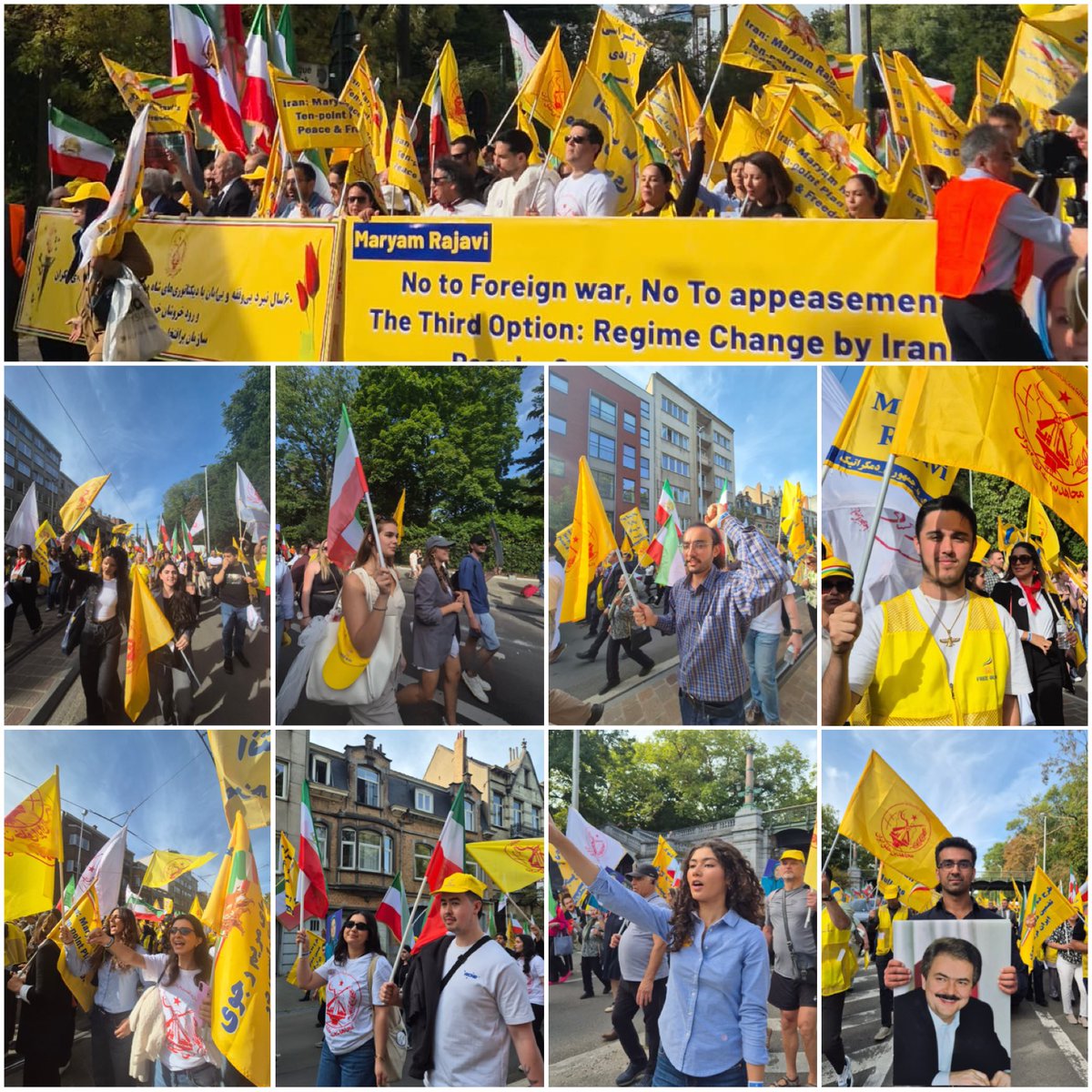We’re marching through the streets of Brussels to tell the world: we fight for a free, democratic &amp; secular Iran, where there’s no place for any dictatorship, neither Shah nor Sheikh. For 60+ years the PMOI/MEK has led this fight. World leaders must listen. Iran will be free!
