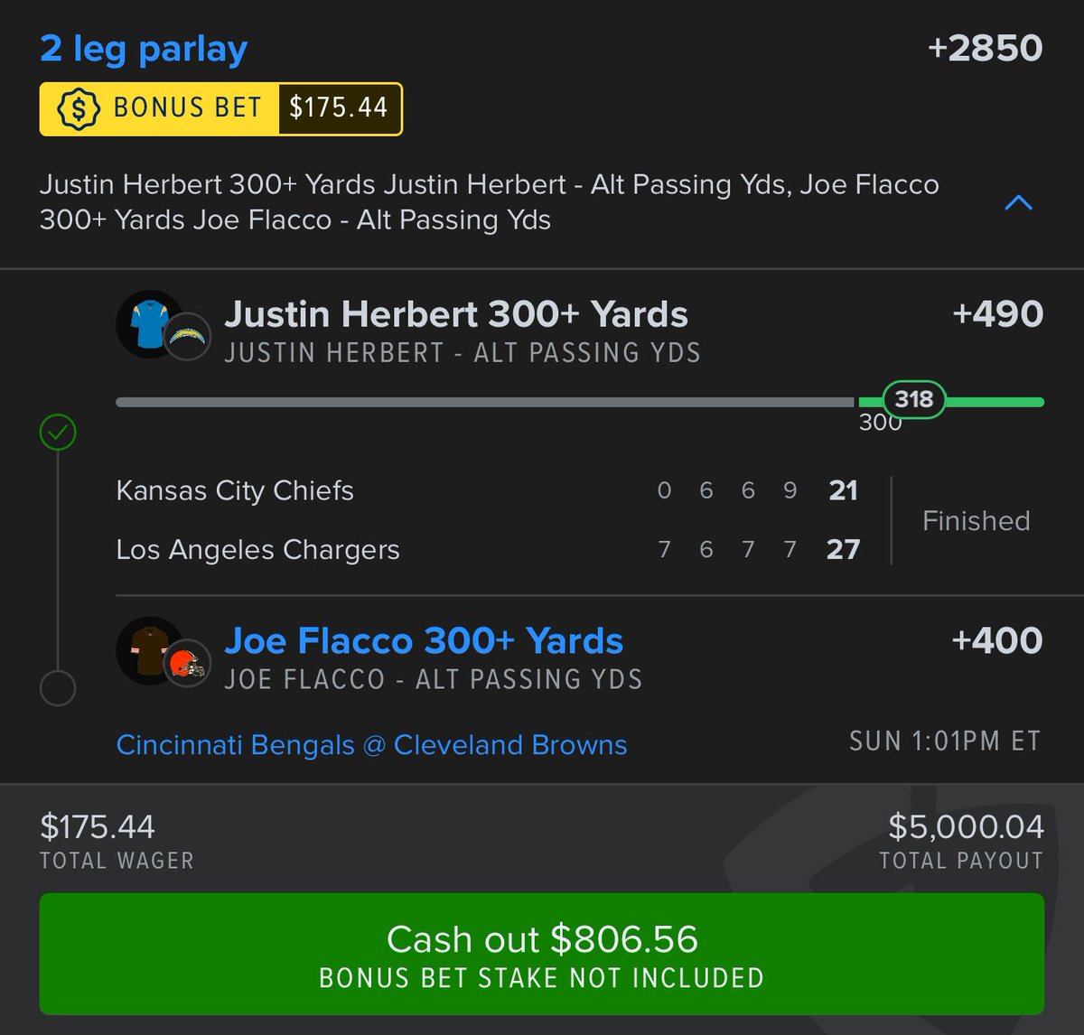 Going into Sunday on stim watch. 

Need Flacco to be Flacco. Sling it Joe