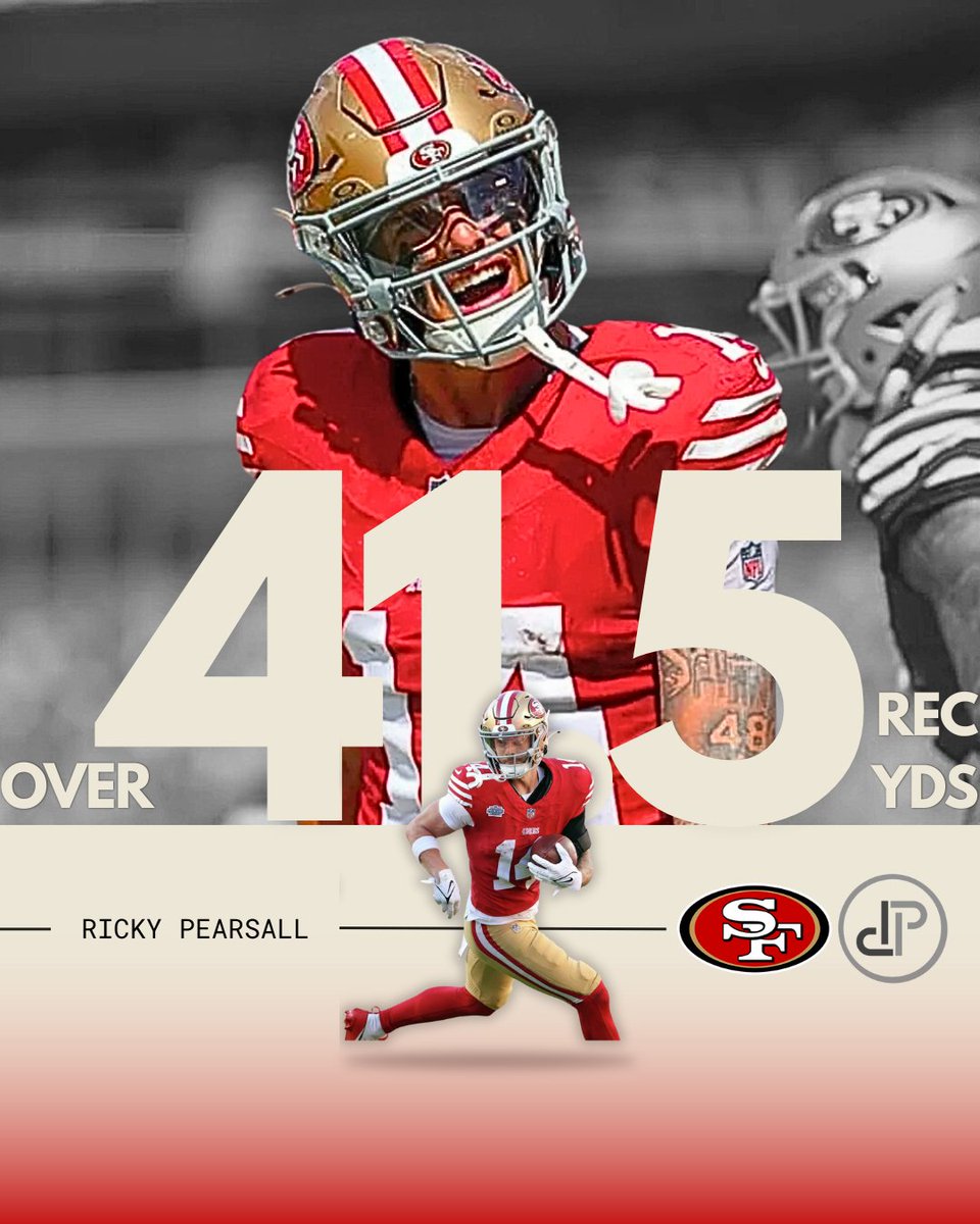 NEW 49ERS GOLDEN BOY🏈

Ricky Pearsall O 41.5 Rec Yards (-115)
#FTTB vs #Seahawks

I’ve been waiting all off season to bet this stud

Show love if you want ANOTHER play❤️

Last season, Pearsall was a highly regarded prospect whom the 49ers spent good draft capital to get. He then