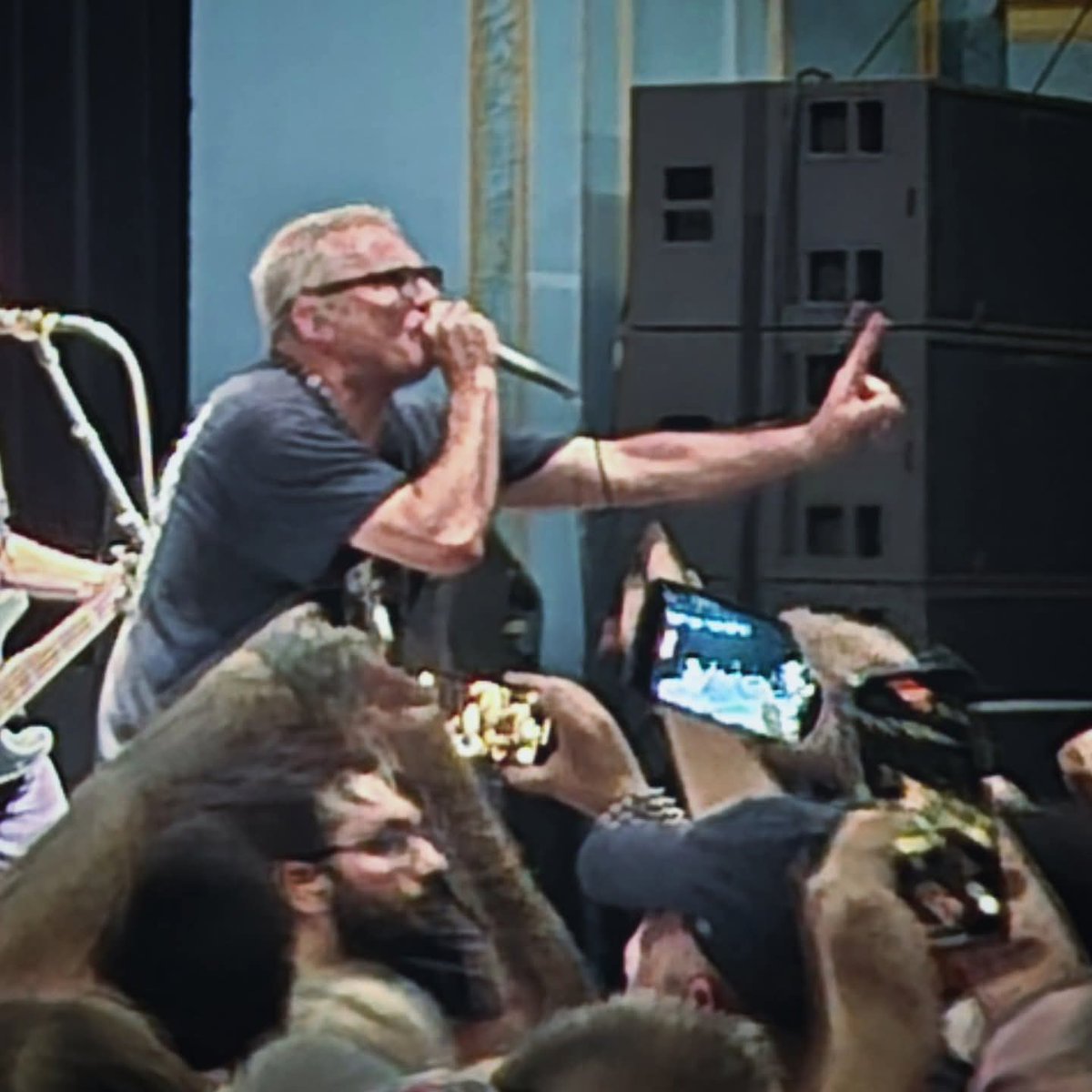 TeddyWilson's tweet photo. #Descendents were brilliant last night + as vital as ever 💜, incl almighty #MiloAukerman - 1 of #punk's greatest frontmen 🎤 ( + holds a PhD in molecular biology!! 📚🤓) #MiloGoesToCollege @descendents 🎶 #Toronto https://t.co/Upqi7jqBwt