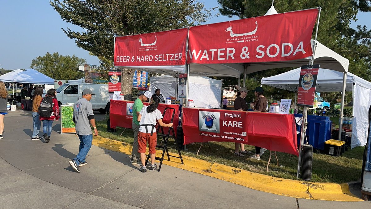Project KARE is set up at Taste of Asia-East at the Colorado Dragon Boat Festival on Sloan’s Lake. Stop by to support our mission to deliver school supplies to Karen people in Burma / Myanmar. Sat 10a-7p &amp; Sun 10a-5p. 

#ProjectKARE #CDBF #EducationForAll #Burma #KarenPeople