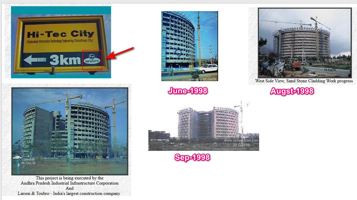 eclector1419857's tweet image. Lesser-seen pictures of early days of #Cybertowers #Cyberabad (info city)

#Hitec City #Hyderabad #Telangana #AndhraPradesh 

Pic 1- Progress 
Pic 2 - Finishing stage of early phase 
Pic 3 - How it is today