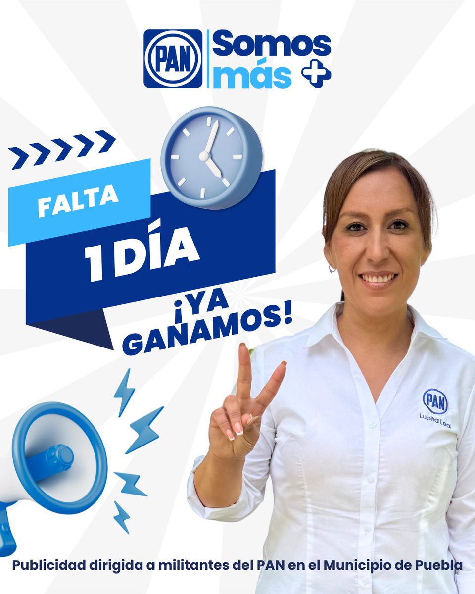 Tenemos una cita mañana.

📅 Votación Domingo 7 de Septiembre
 ⏰ 10 am 
📍Salón Country San Manuel 
✅ Lleva tu INE

¡Te pido tu voto de confianza! 
Somos la opción de las PROPUESTAS por eso 
#SomosMás 💙