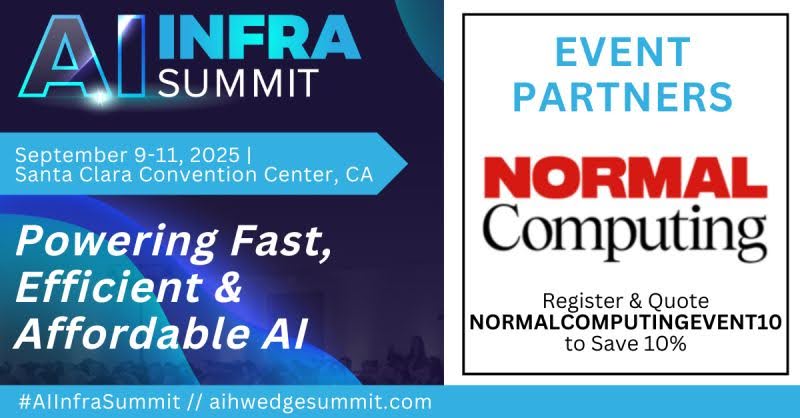 NormalComputing's tweet image. Heading to Santa Clara next week for #AIInfraSummit?
Stop by Booth 725 to meet with our team and see Normal EDA in action.
Teams use Normal EDA to generate full, production-grade collateral from specs, accelerating signoff, reducing engineering effort, and surfacing edge cases…