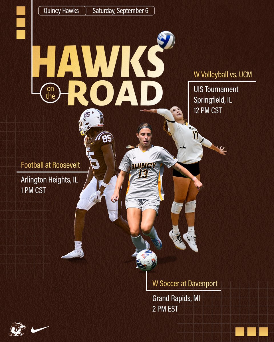 Happy Saturday! 🦅 Three Hawks teams are on the road chasing Ws today. #HawkUp