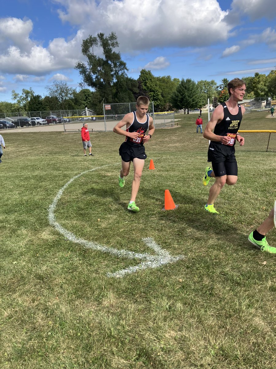 Haiden Bennett 3rd fastest freshman in school history with 5th place finish in 17:39.93 at Homer Invite.