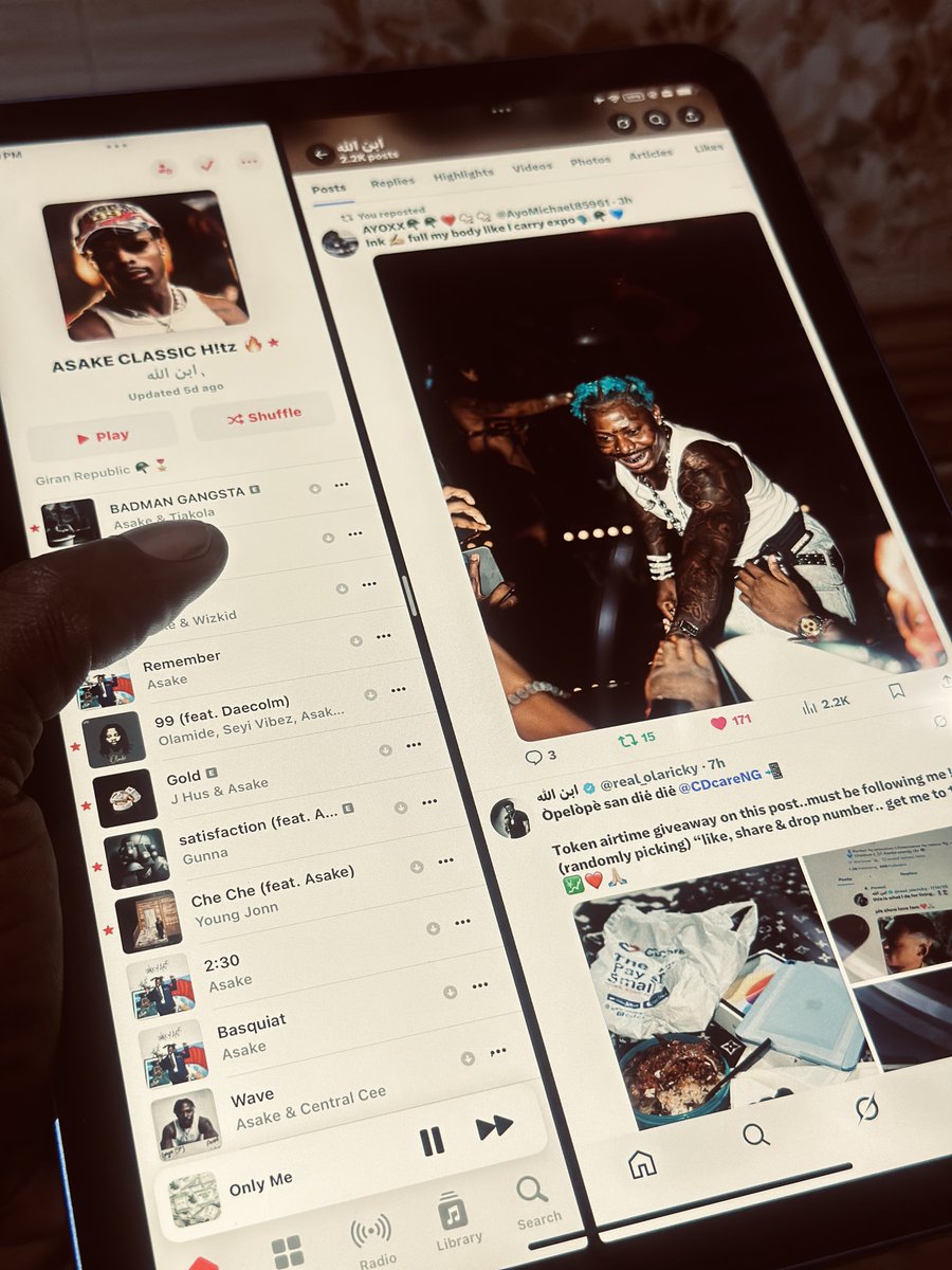 olaricky_'s tweet photo. Asake this.! Asake that.!! “face am, Asake run the whole map here 📲🪖👑 https://t.co/v8I8PsmRbs