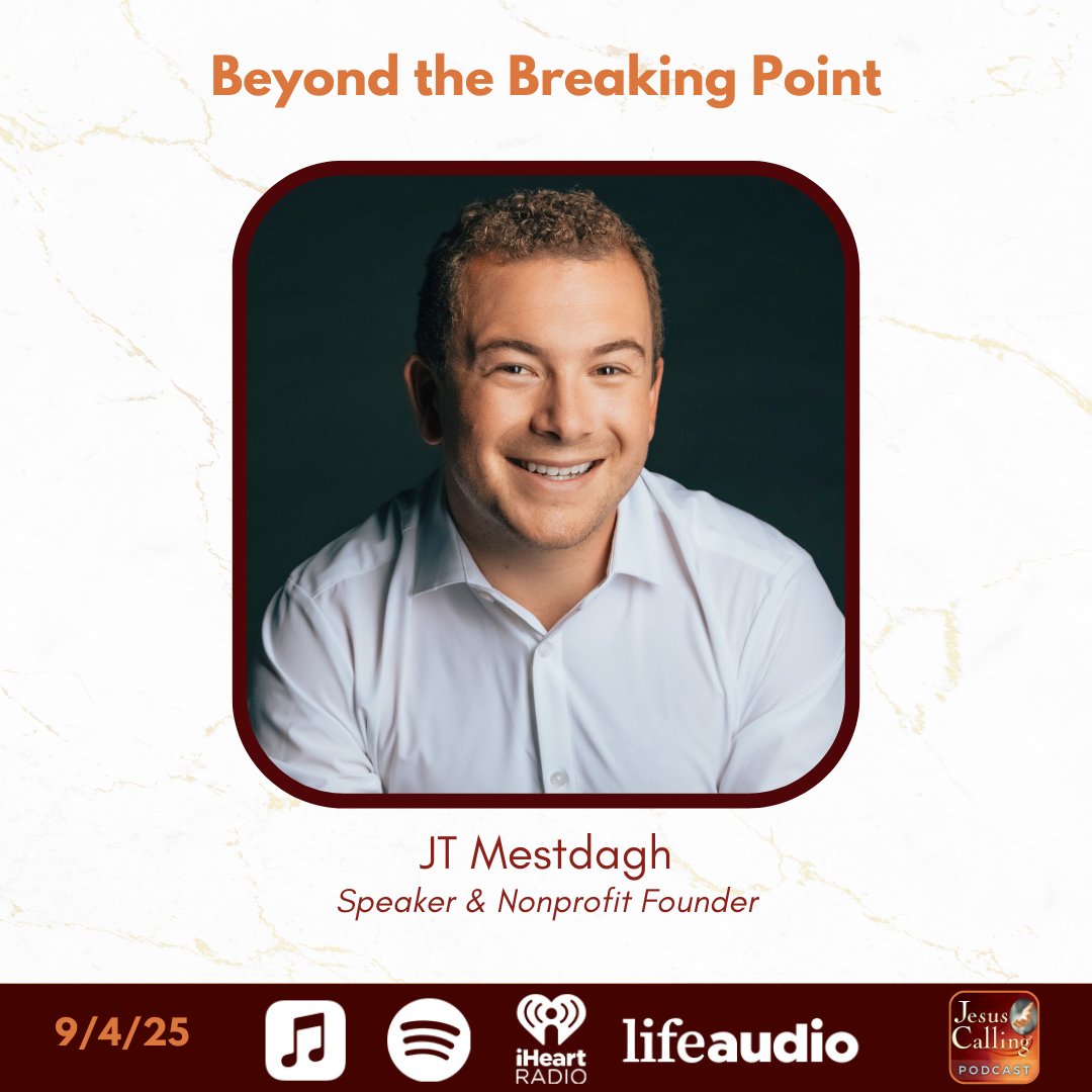 jt_mestdagh's tweet image. I’m on the @Jesus_Calling Podcast sharing my story and why I believe there are no bad days, only hard ones.

🎧 Listen anywhere you get podcasts!

✨ Want your own copy of Jesus Calling? Get an extra 15% off with code JESUSCALLING at faithgateway.com. Offer ends 12/31/25.