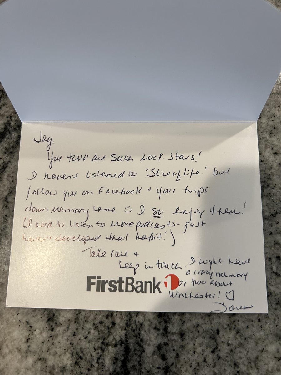 Never underestimate the power of a handwritten note! Thank you Darcus Breneman for keeping this tradition alive. You made my day! <a href="/weller49/">Rich Weller</a>