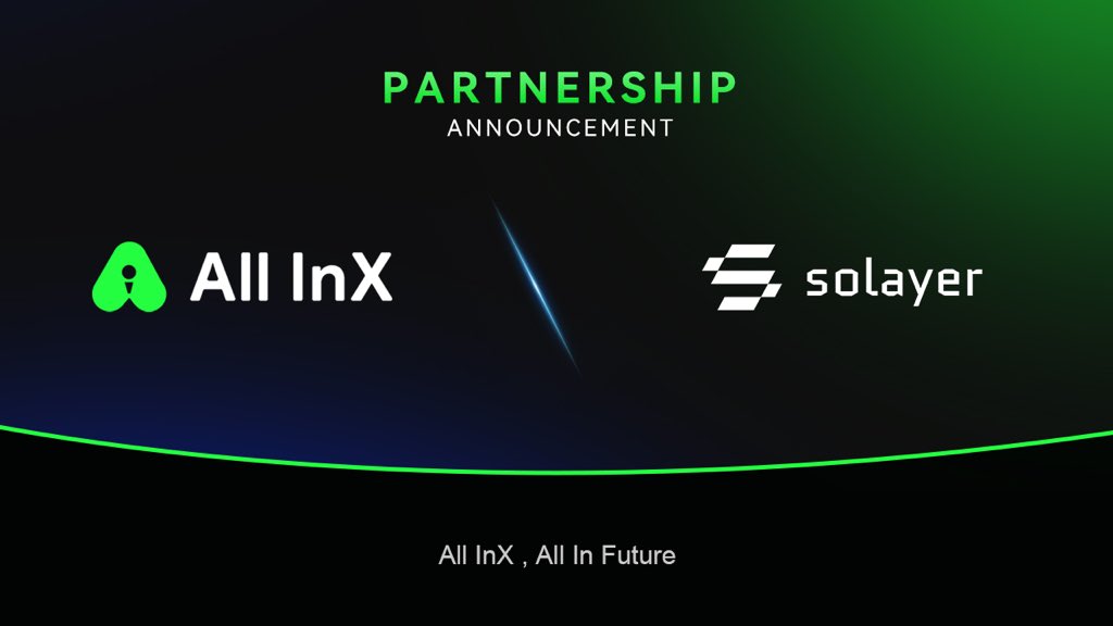 All InX と Solayer 提携発表バナー