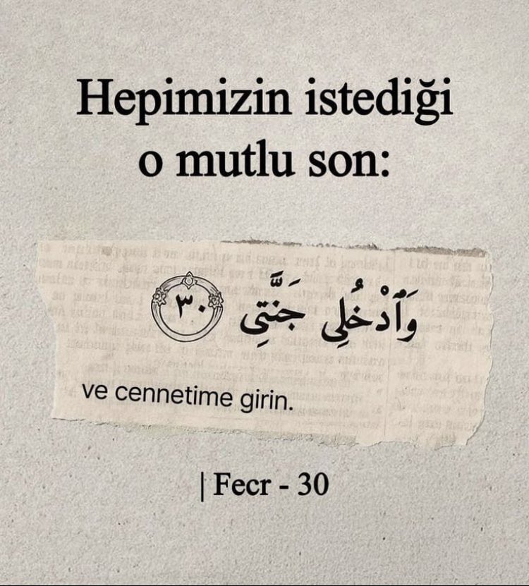 ve cennetime girin.