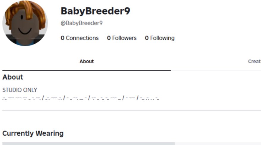 RealSchlep's tweet image. Roblox: “We’re super safe!”
this account actively on roblox: