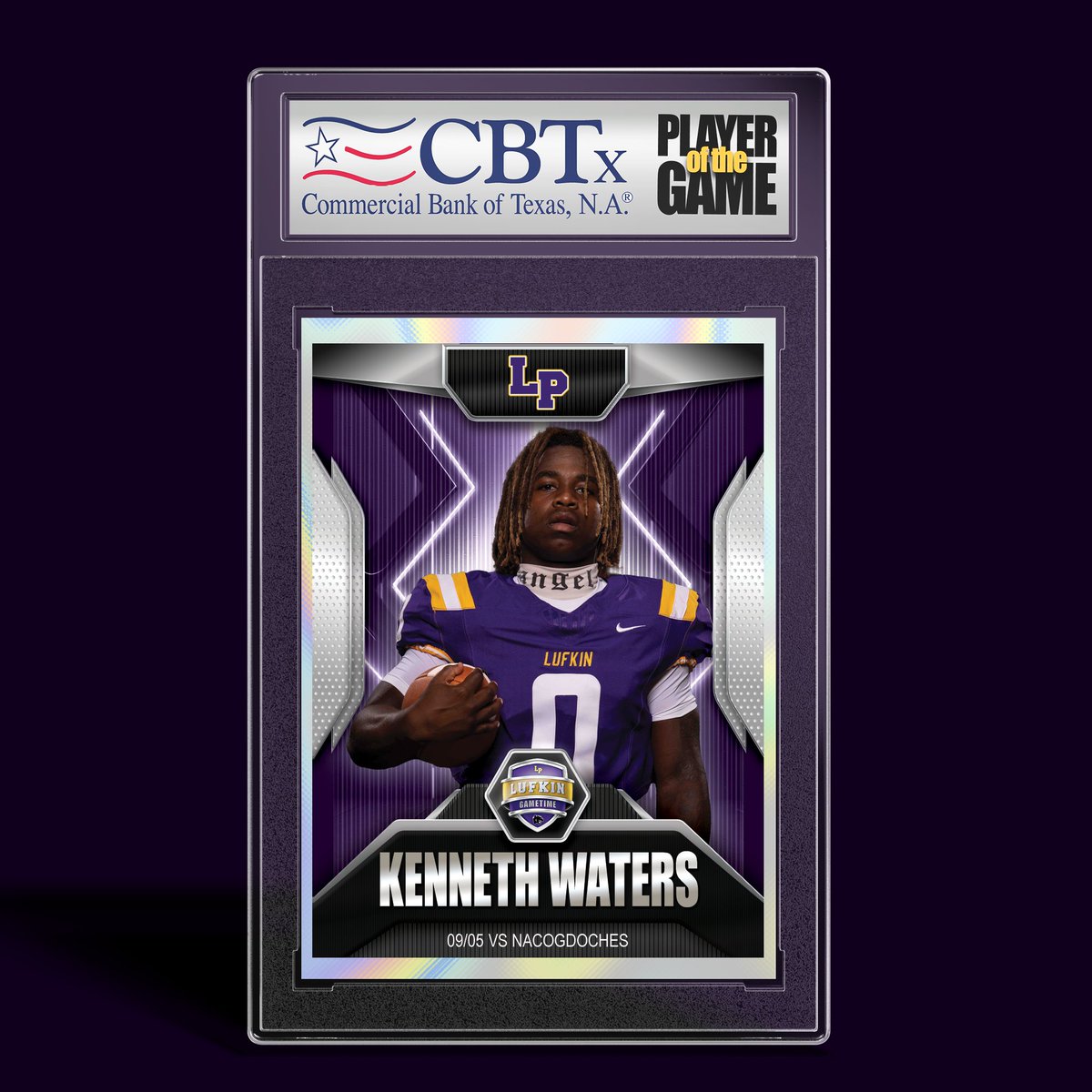 JAM Digital Media (@jamdigitalmedi1) on Twitter photo Our Commercial Bank of Texas Offensive Player of the Game is Kenneth Waters. Waters finished the night against Nacogdoches with 14 carries for 148 yards and 2 TD's. Lp 42 - Nac 14. <a href="/Lufkinfootball/">Pack Football News</a> <a href="/LufkinRecruit/">Lufkin Recruiting</a> <a href="/abseckLPFB/">Carl Abseck</a> <a href="/waterskennethr/">Kenneth Waters 🌟</a> Our Commercial Bank of Texas Offensive Player of the Game is Kenneth Waters. Waters finished the night against Nacogdoches with 14 carries for 148 yards and 2 TD's. Lp 42 - Nac 14. <a href="/Lufkinfootball/">Pack Football News</a> <a href="/LufkinRecruit/">Lufkin Recruiting</a> <a href="/abseckLPFB/">Carl Abseck</a> <a href="/waterskennethr/">Kenneth Waters 🌟</a>