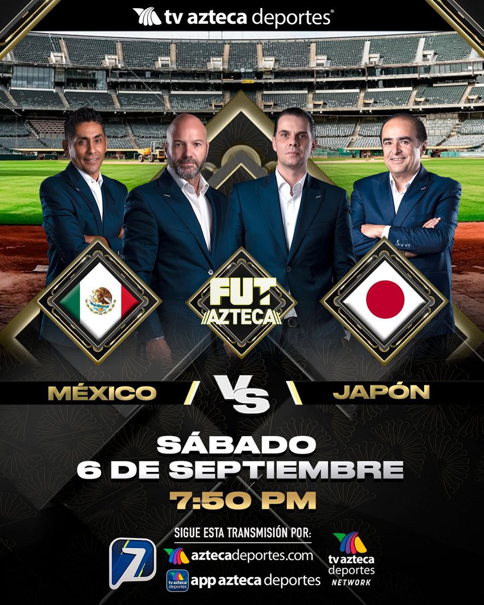 AgendaDeport22's tweet image. Encuentro Amistoso - Partido 1
Transmisión: México 🇲🇽
#Mexico vs #Japon 
📺 #Azteca7 #AztecaDeportes 
🎙️@martinolimx 
📝@GarciaPosti 
📝 Jorge Campos 
🏟️@medranoazteca 
#AgendaDeportiva