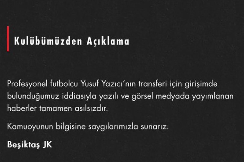 Yusuf Yazıcı haberi anında yalanlanmış 

Sancho, Antony, Trossard gibi taraftarı heyecanlandıran isimleri haftalarca yalanlamadınız 

Taraftarı beklentiye sokup anlaşamayınca zaten ilgilenmiyorduk yalan haber diyorsunuz 

Sinsilik yapmayın bizim ayarımızla oynamayın