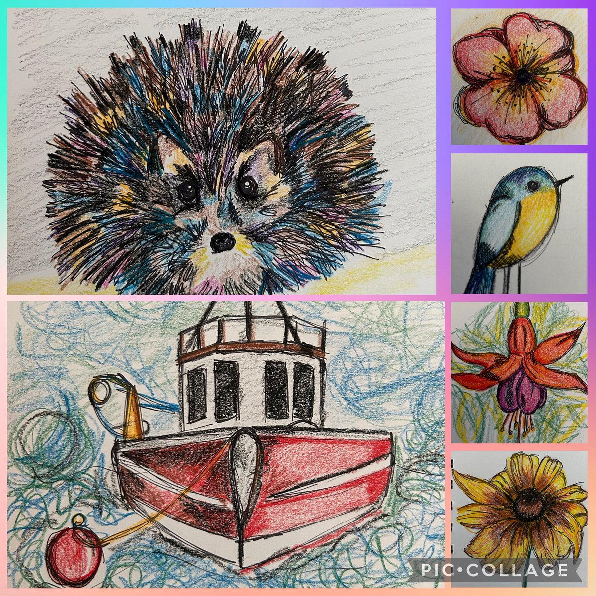 belindajohn71's tweet image. Saturday afternoon doodles #ultrafineSharpie #CaranD’ache #crayons #summerphotos #summerinspiration