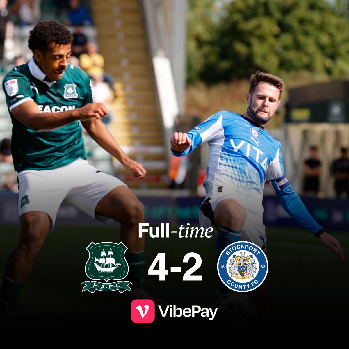 StockportCounty's tweet image. Defeat at Plymouth.

#StockportCounty | @VibePay