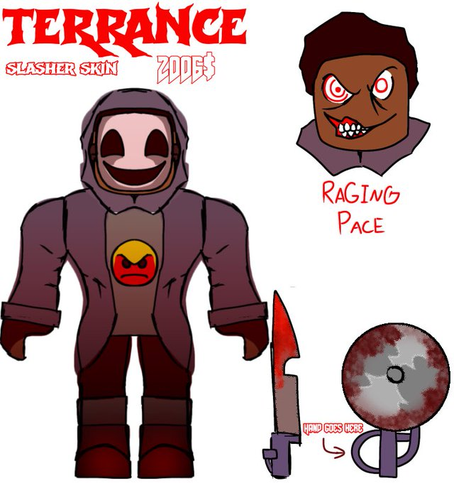 DailyC58523's tweet photo. RESTART MY PHONE BROKE LOL

For the REAL day 1, we have a slasher skin by @Squish_trapalt , absolutely 0 idea what this is referencing but i think its pretty neat :D https://t.co/mbNhM8svM7