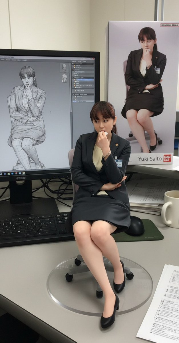 speakemania's tweet image. #GoogleAiStudio #NanoBanana #斉藤由貴 #捜査一課長
＃大福　#フィギア化 
AI画像生成でこんなの作れました。