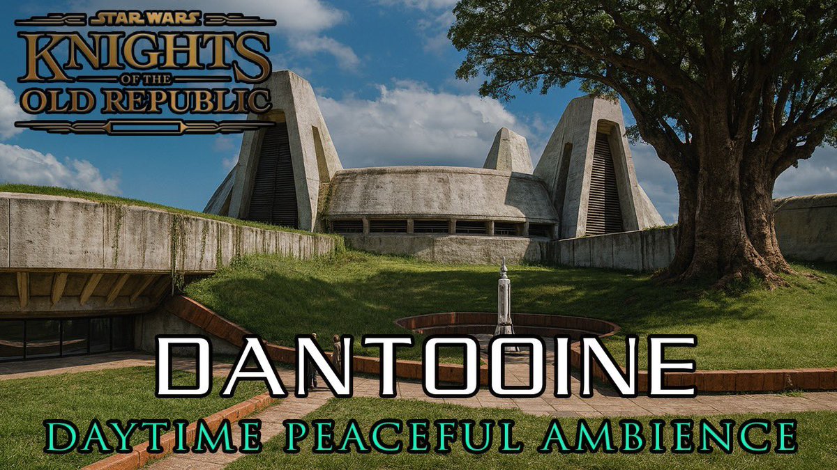 Escape to Dantooine.
🌿 5 hours of serene Jedi enclave daytime ambience.
Perfect for studying, relaxing, or just feeling the Force 

▶️ youtu.be/qj27JUdmMW8?si… 

#StarWars #KOTOR #Ambience #Relaxing
