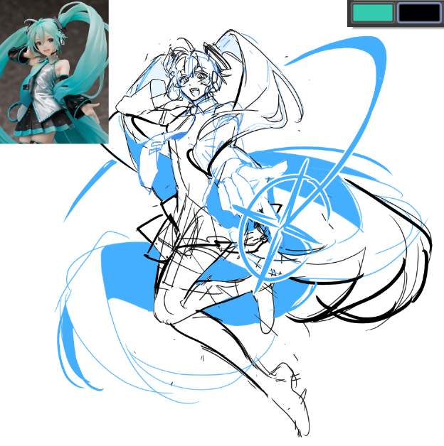 손이 안 풀릴때는 미소녀를 그려요