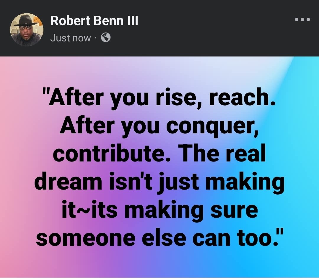 Benn1Actor's tweet photo. #Bobbyisms Quotes of the day. It does not matter who or what you are. We should help @RealBillDuke @BillGates @BigBoi @FINALLEVEL @bonniebell @RealHughJackman @IAMJHUD @twhiddleston @tarajiphenson @ImKeithDavid @JohnWesleyShipp @EriqLaSalle23 @SHAQ https://t.co/6ZWQGFZiTU