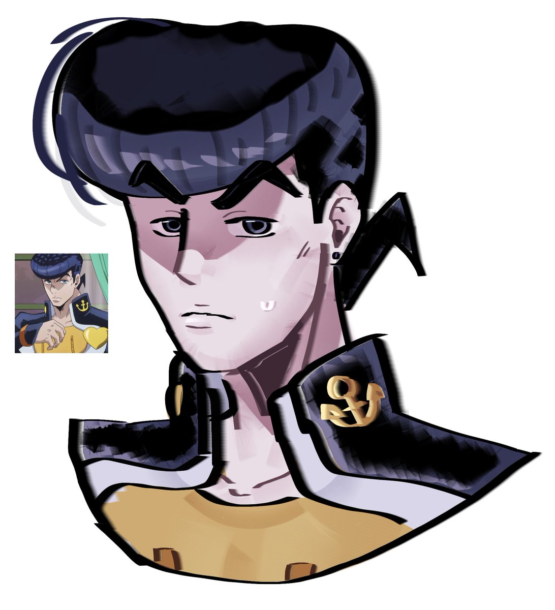 Himawari1617's tweet photo. This is the last Josuke drawing. #jojo #jjba #jojosbizarreadventure https://t.co/RriTLimNyy