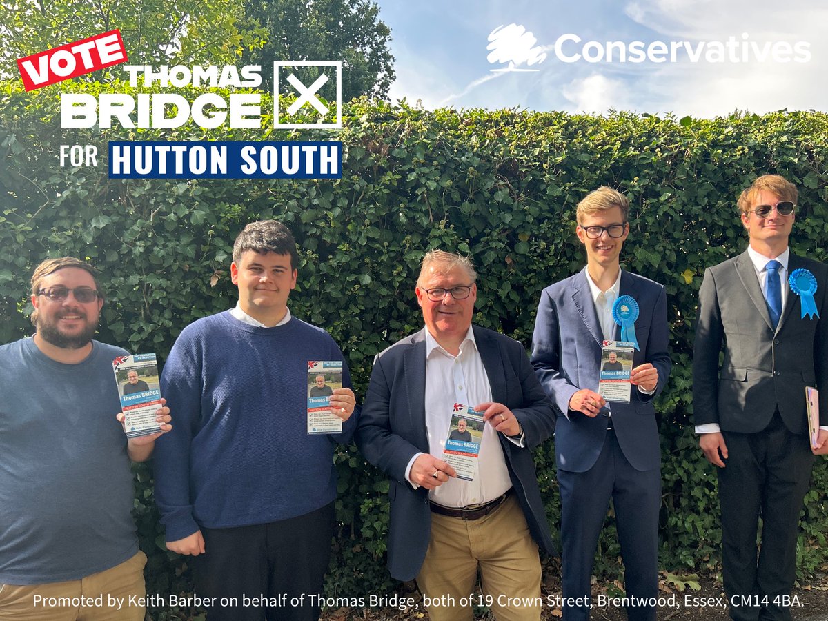 BwdOngarTories's tweet photo. Some great conversations today with local residents as we welcomed Mark Francois MP to Hutton South in support of our Candidate @thomasbridge.  Make sure to vote Conservative on Thursday 2 October if you live locally.  #ThomasBridge #HuttonSouth #Brentwood #Spartan #MarkFrancois https://t.co/unQsW4LUDD