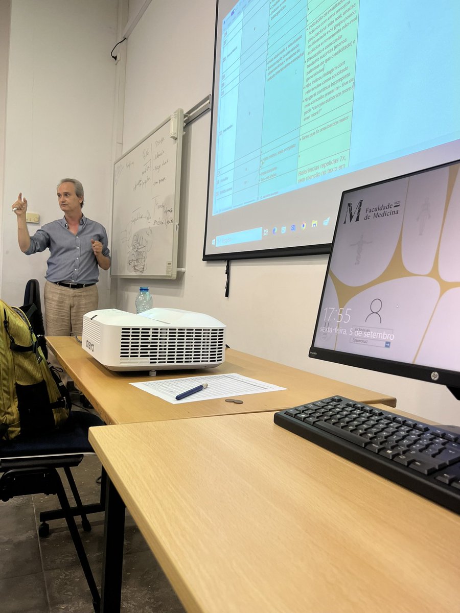 diogocarmali's tweet photo. Yesterday at the “Curso de Escrita de Artigos de Investigação Clínica, com apoio da IA”, organized by GAPIC at Faculdade de Medicina da Universidade de Lisboa 

Always good to be back home! https://t.co/WtClK34hCP