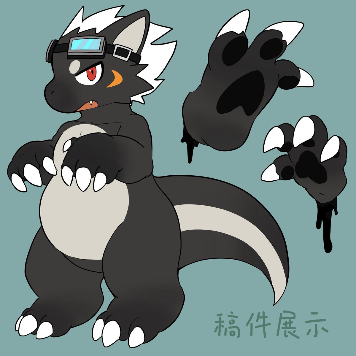 稿展：鹦鹉的黑鲁龙
#furry #furrycommission #furryart #kemono