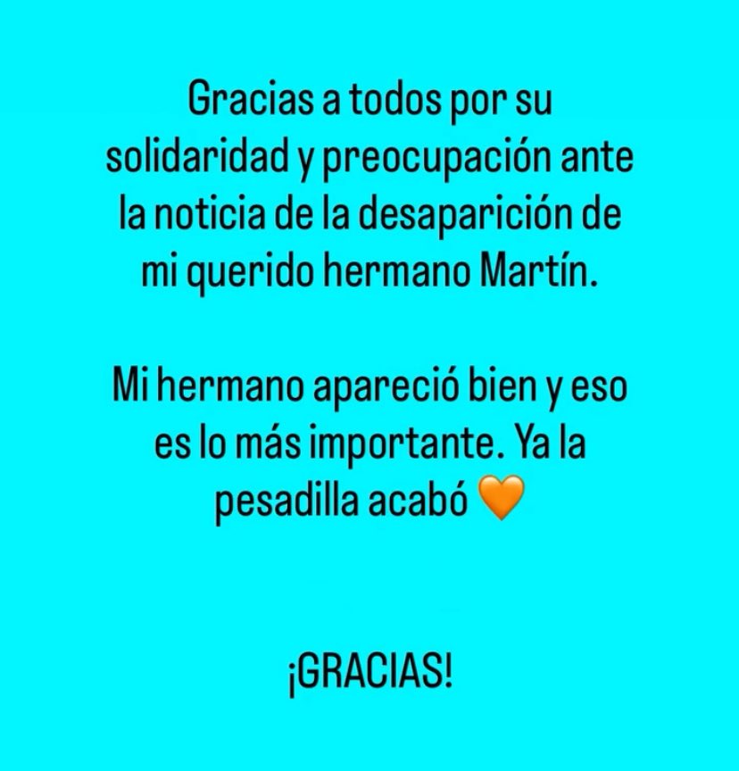 danitzaleyva's tweet image. Gracias por su solidaridad y preocupación, mi hermano apareció bien.