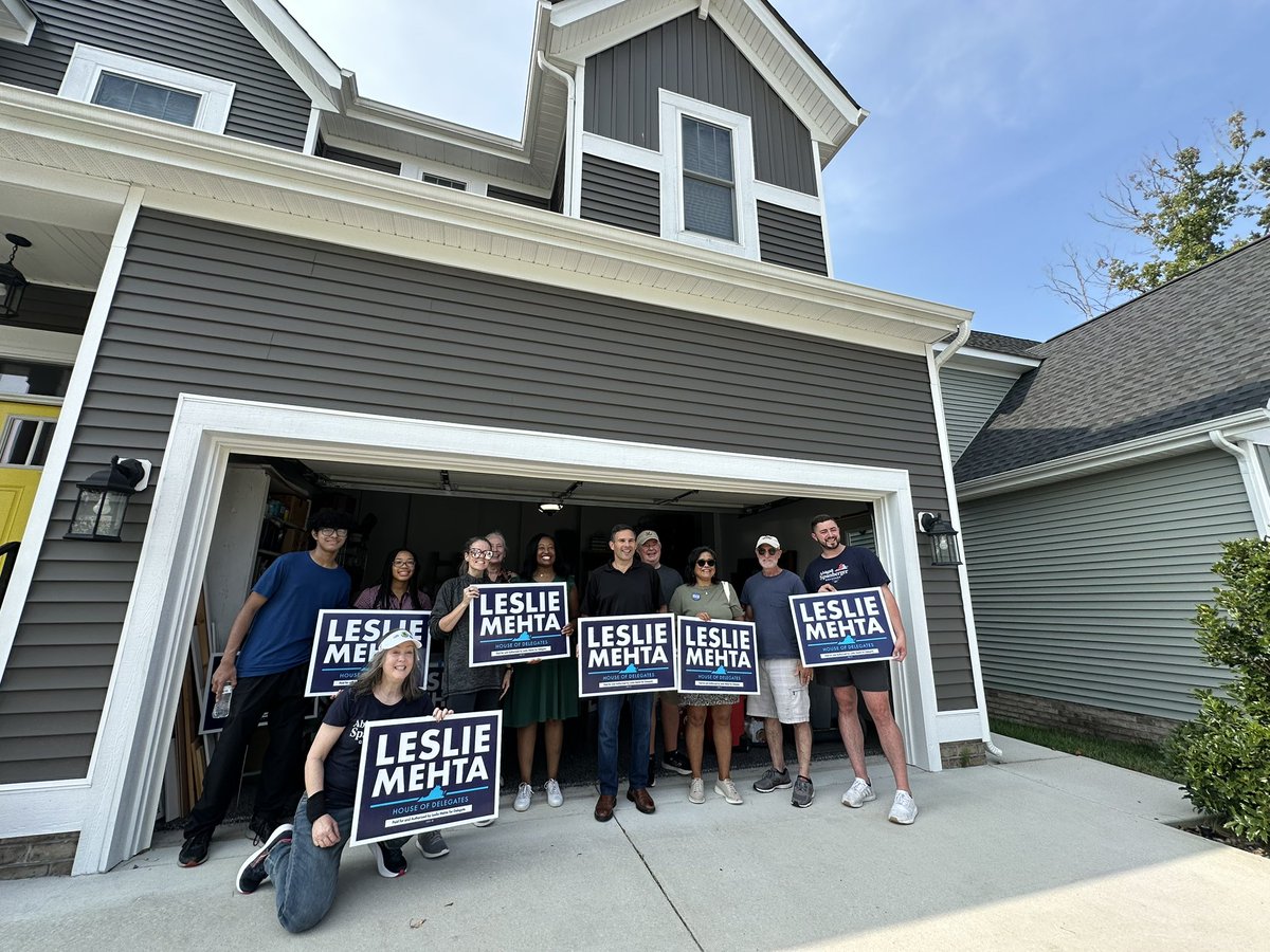 pohlforcongress's tweet photo. Always great to greet weekly canvassers for @SpanbergerForVA, @GhazalaHashmi, &amp; @jonesjay!

It was extra special today because @LeslieMehtaVA kicked off an incredible canvass launch along with @HelmerVA. https://t.co/ZogNWRFsJV