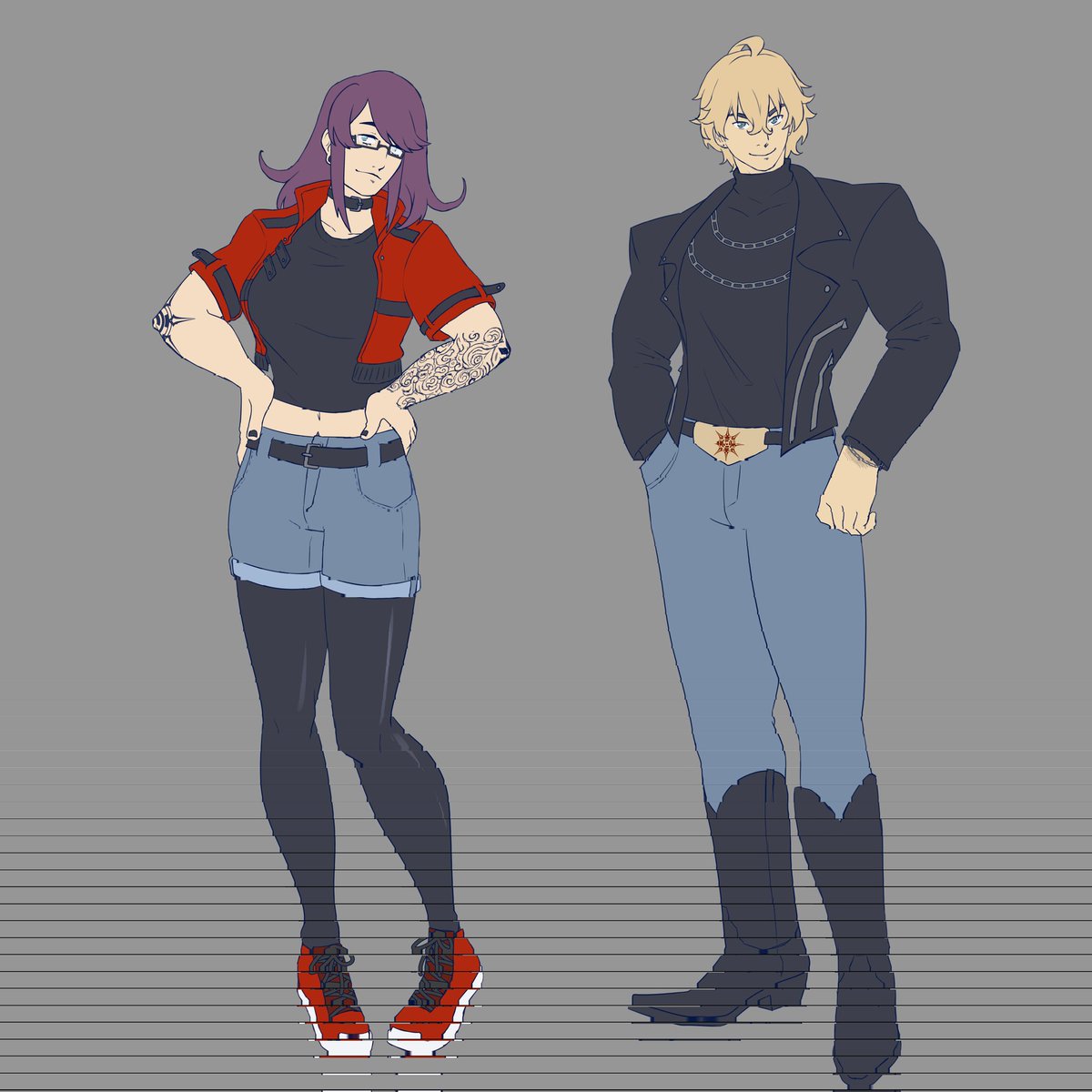 I was making a ref for future comms and like??? He pulls off cowboy boots so well?? Why and how
Tempted to shift them to a more browny color but am not sure bc of color balance shit