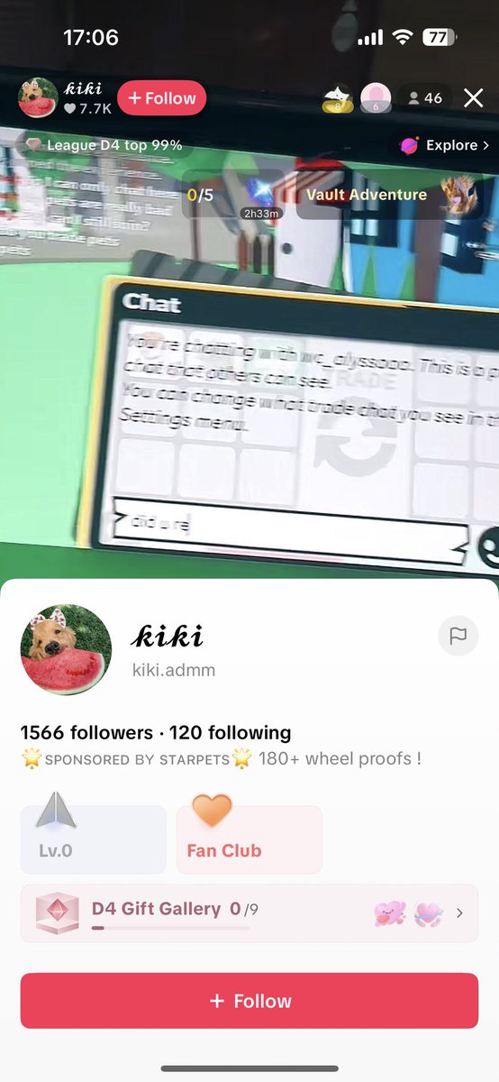 Eirian27's tweet photo. @PlayAdoptMe Can you please PLEASE sort out these kids saying they’re sponsored by Star pets and buying selling and scamming on TT with spin the wheel : I got muted for saying the truth… it’s unfair on ppl like me who grind this game properly…name is Kikistarpets - 1 of many. Thnx https://t.co/a1fiHvCmKA