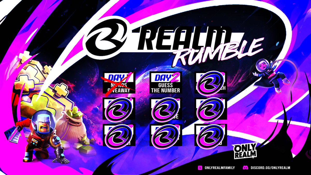 ⚡ DAY 2 - GUESS THE NUMBER⚡

🎯 Guess the Number is HERE! 
40$ + GP in stake
5 back-to-back rounds. 

💰 Prizes:

$10 💵
$10 💵
$10 💵
$10 💵
Gold Pass 🎟️

🔥 The numbers are waiting…
 but only the sharpest will find them. 

➡️ Join the chaos on Discord now: