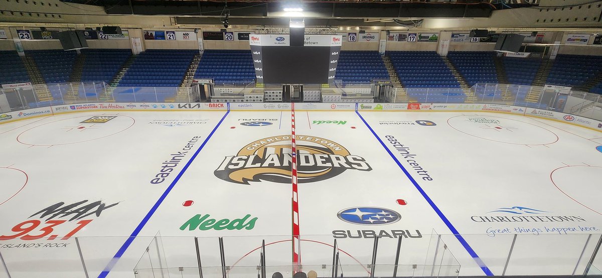 Excellent work by the <a href="/EastlinkCtrPEI/">Eastlink Centre Charlottetown</a> arena staff and <a href="/DALMACPEI/">DALMAC</a> - Print, Signs, Cresting on creating a superb sheet of ice! 🤩🏒️👏💯