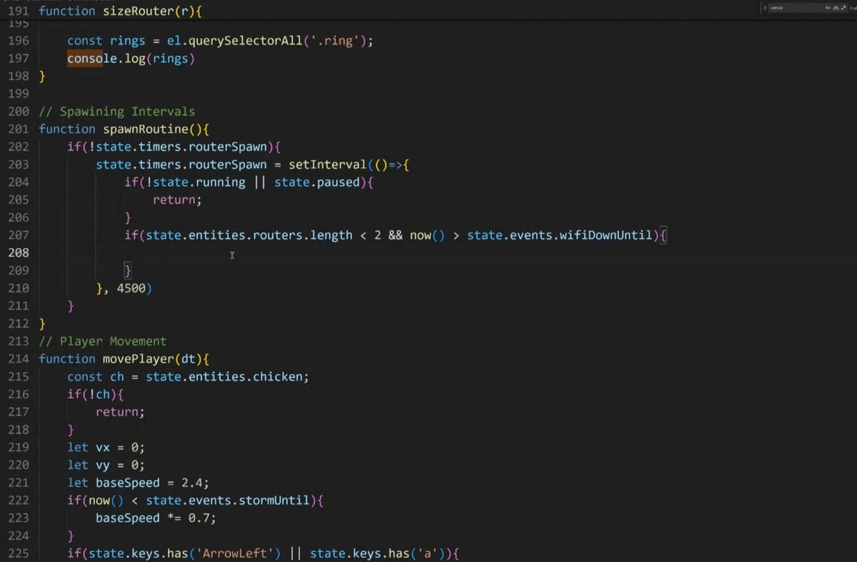 N_Yaghoubi's tweet photo. 🚀 A new phase for WiFiChicken: implemented Router configuration and spawn internals — the game is leveling up in structure and depth 🐔✨
@E_Ehrari
@f_forough
@CodeToInspire
#FrontEnd
#gamedev
#softwer #javascript #WebDevelopment
#CodeNewbie #AfghanGirlsCode #100DaysOfCode https://t.co/lVLN3v2VV1