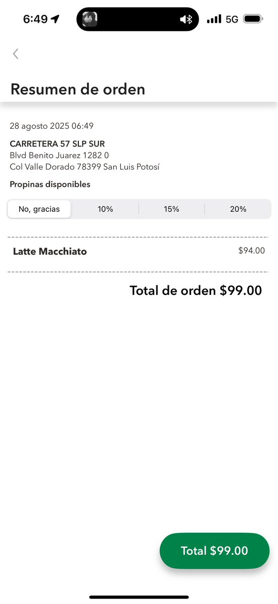 joseeromro's tweet photo. @StarbucksMex por qué me roban $5 cada que compro por la app ??? https://t.co/xn5Lz0EWHu