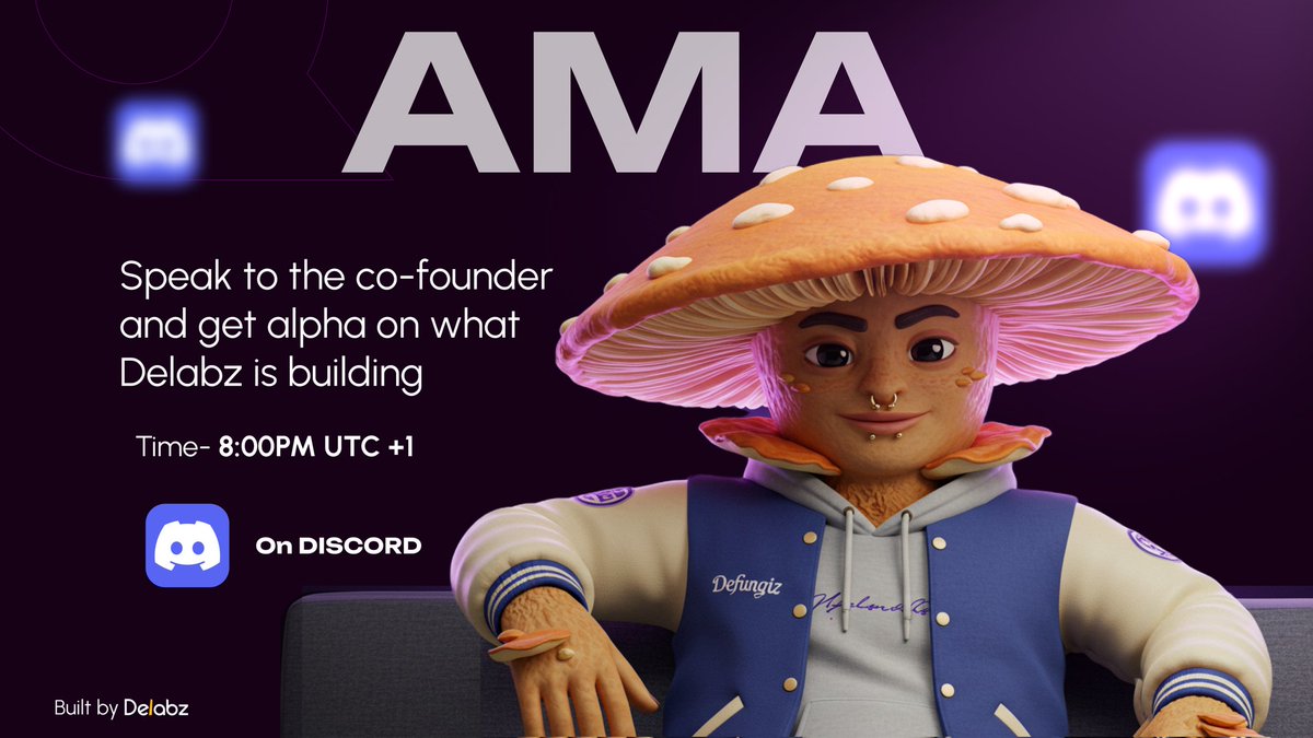 Join the fun with <a href="/demitchy_/">demitchy</a>, De-Fun guy himself &amp; get first hand alpha on what <a href="/delabz_/">delabz (Agency + DAO)</a> is cooking.

Time: 7PM UTC

Don't miss it!!
discord.com/events/1400634…