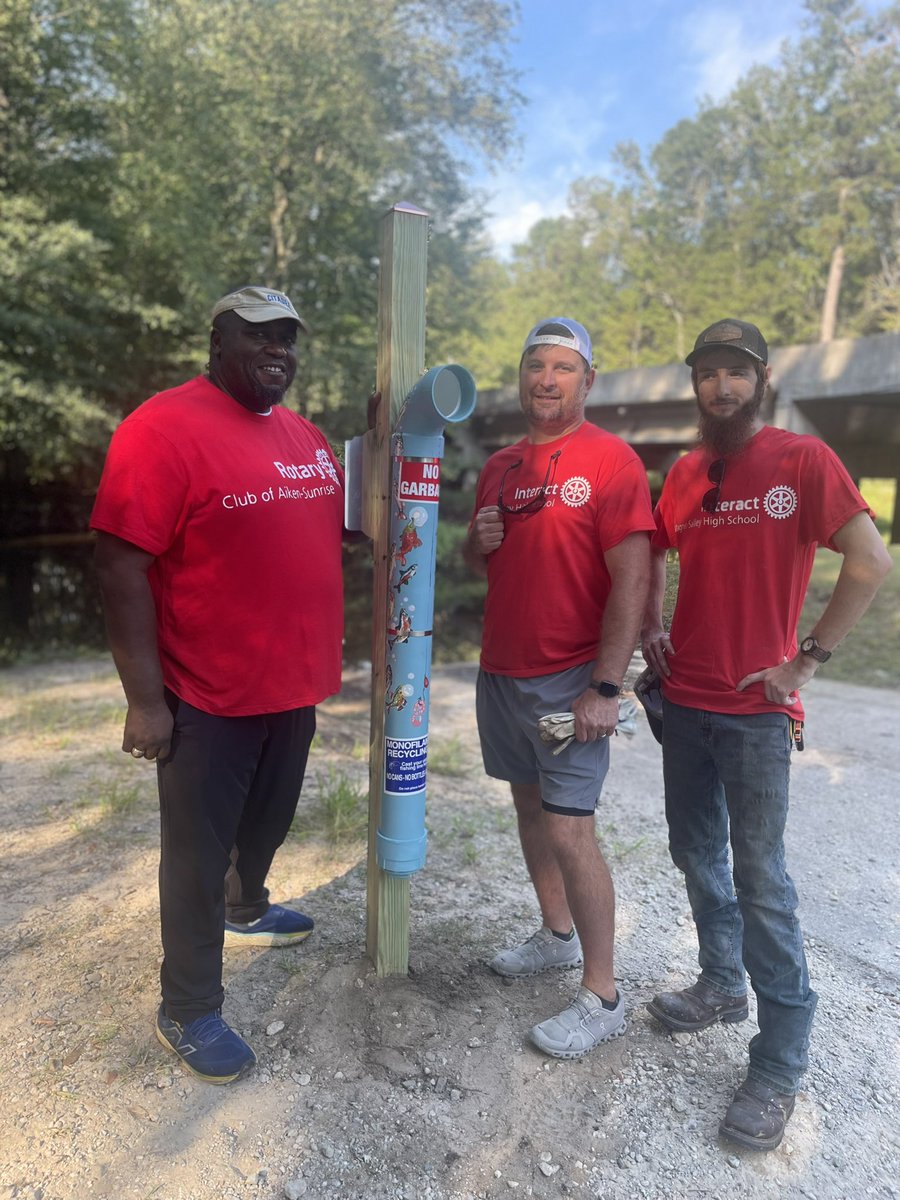 Wagener-Salley HS Interact Club and The Rotary Club of Aiken Sunrise South Fork 

Edisto River Landing Cleanup and Microfilament Recycling Installation