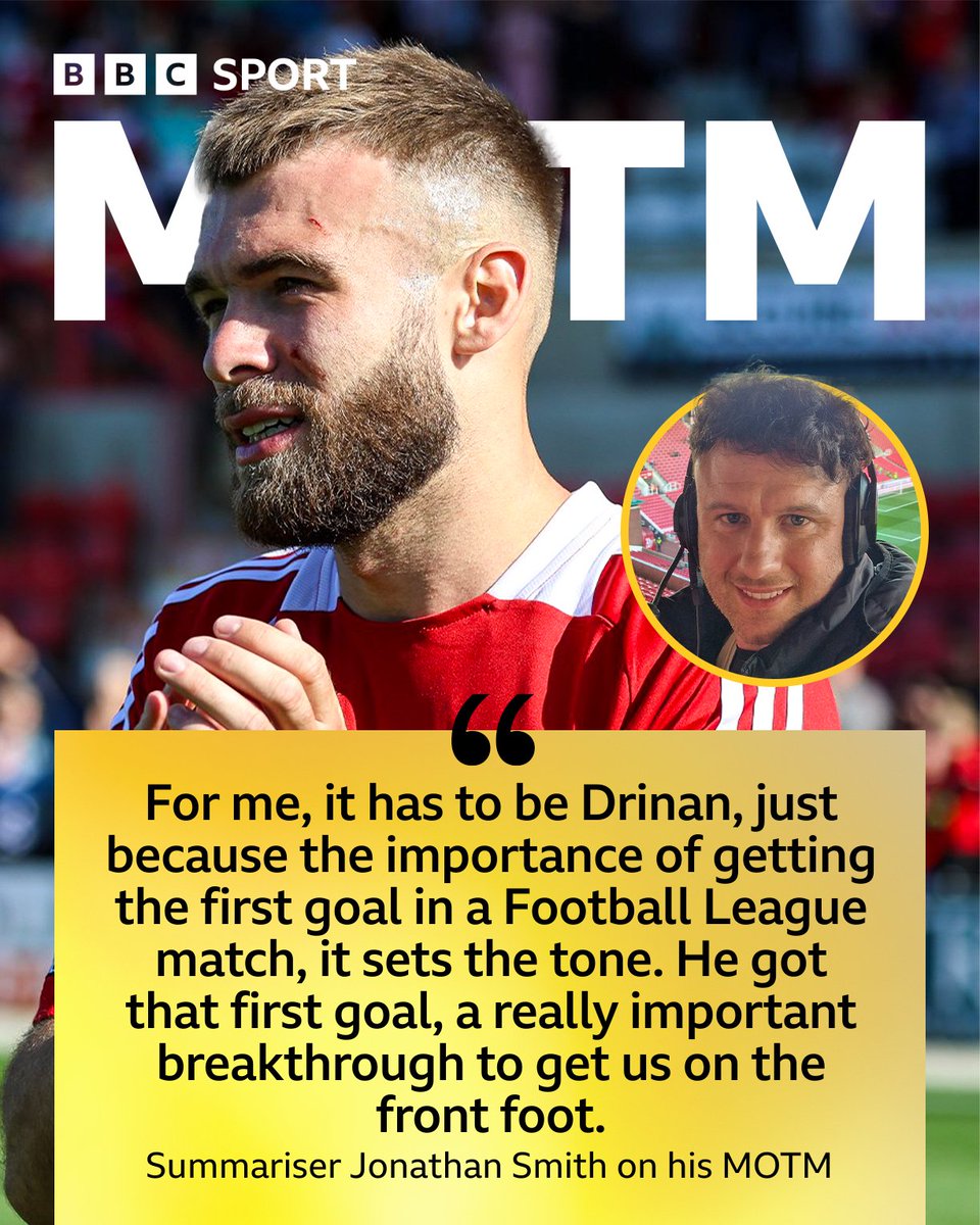 Impressed by much of the Swindon outfit today, summariser and former player <a href="/Jonathan_Sm04/">Jonathan Smith</a> has given his MOTM 🏅

Who was yours, Town fans? 🤔

#STFC #BBCFootball #BBCEFL